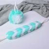 Exfoliating Bath Sponge Mesh Shower Balls & Back Scrubber Strap Green and White Body Bath Set