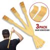 3pcs Natural Bamboo Back Scratcher Long Handle Pick Itch Relief Handcraft Tools