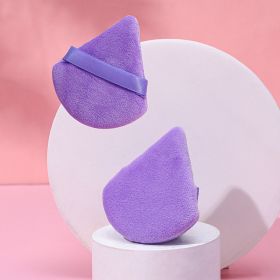 Puff Suede Dry Powder Puff Fan Loose Powder Puff Makeup Sponge (Option: Opp15-Purple)