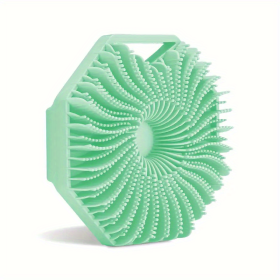 2pcs Natural Silicone Body Brush for Exfoliating and Massage - Soft Scrubber for Shower and Bath (quantity: 2pcs, Color: Green)