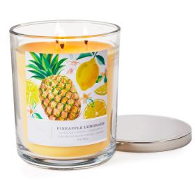 Perfect Present Indoor/Outdoor Home Decor 3-Wick 16 oz Jar Candle (Color: As pic show, Type: Pineapple)