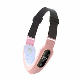 Microcurrent Face Massager EMS LED Photon Therapy V Shape (style: USB, Color: Pink)