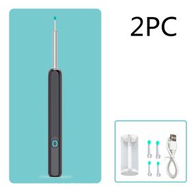 Fashion Personality HD Smart Visual Earpick (Option: NE3 Black 2PC-USB)